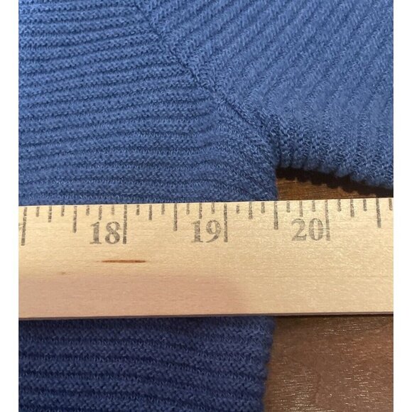 Chicos Womens 1 Size US Medium Blue Open Cardigan Roll Tap Sleeve Beach Career - Picture 5 of 9